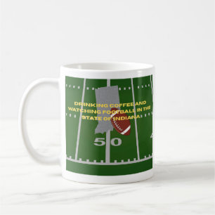 Coffee and Football in Indiana Mug