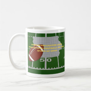 Coffee and Football in Iowa Mug
