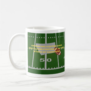 Coffee and Football in Montana Mug