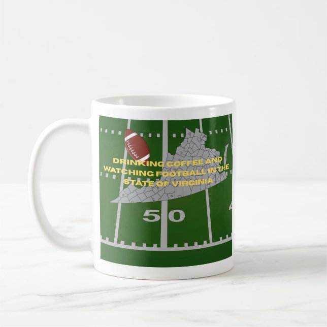Coffee and Football in Virginia  Coffee Mug (Left)