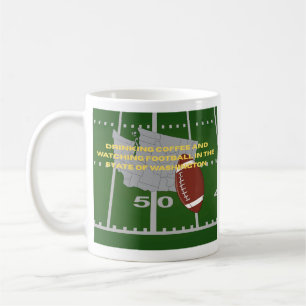 Coffee and Football in Washington Mug