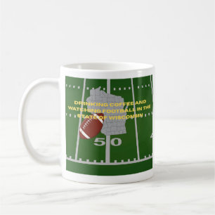 Coffee and Football in Wisconsin  Coffee Mug