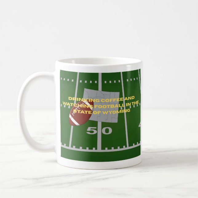 Coffee and Football in Wyoming  Coffee Mug (Left)