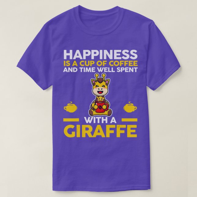 Coffee and Giraffes  T-Shirt (Design Front)
