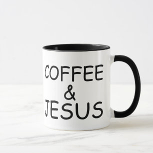 COFFEE AND JESUS Coffee Mugs