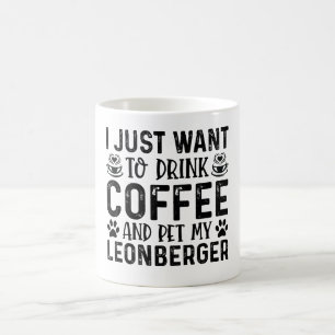 Coffee And Leonberger Dog Funny Mug