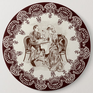 coffee and love 6 cm round badge