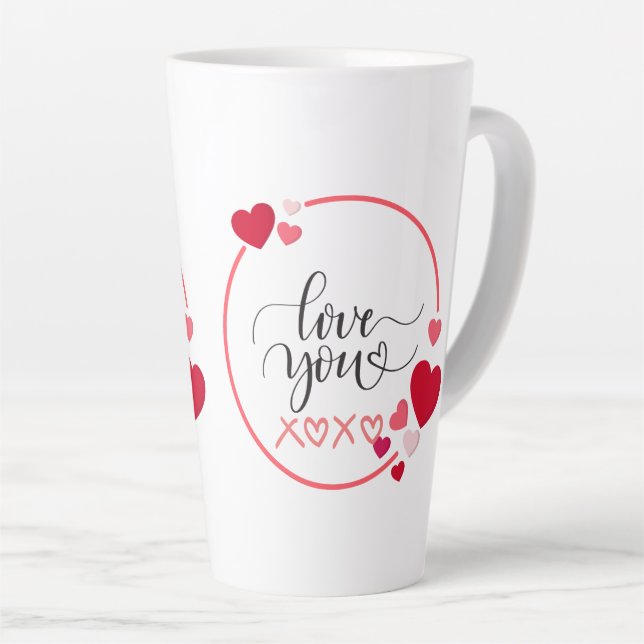 Coffee And Love Perfect Blend  Latte Mug (Right Angle)