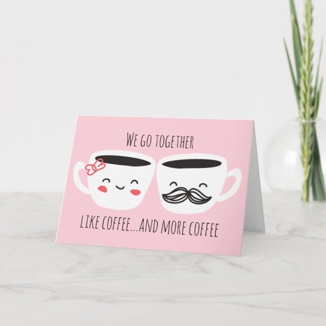 Coffee and love Valentine's Day Holiday Card (Front)