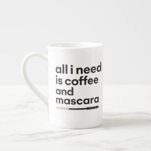 Coffee and Mascara Bone China Mug