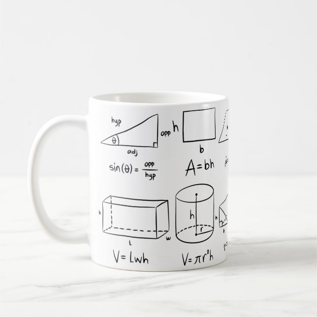 Coffee and Mathematics Solve All Problems Mug (Left)