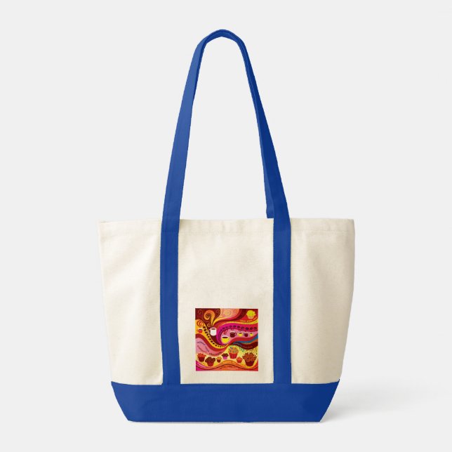 Coffee and Muffins Pattern Tote Bag (Back)
