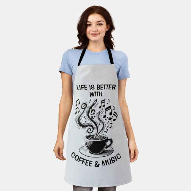 Coffee and Music Apron (Worn)