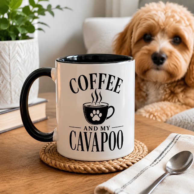 Coffee and My Cavapoo Mug for Dog Lovers (Creator Uploaded)