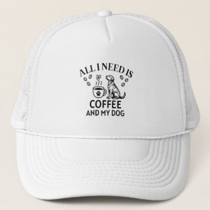 Coffee and My Dog Labrador Embroidered Style hat