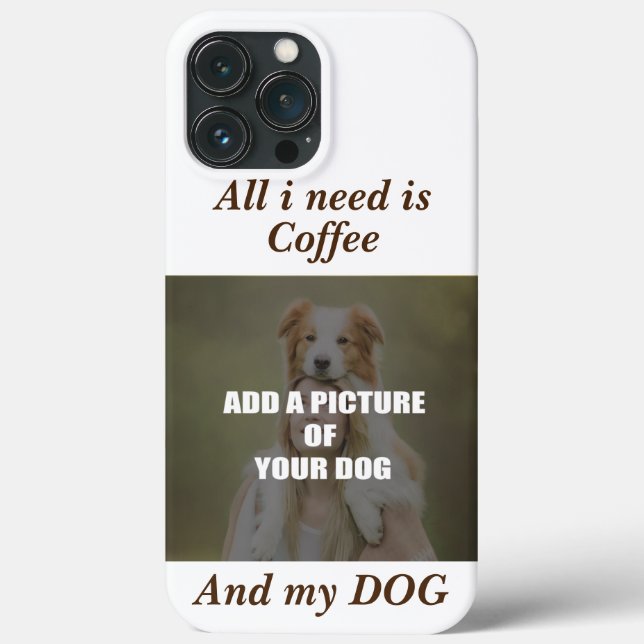 Coffee and my Dog Throw Pillow Case-Mate iPhone Case (Back)