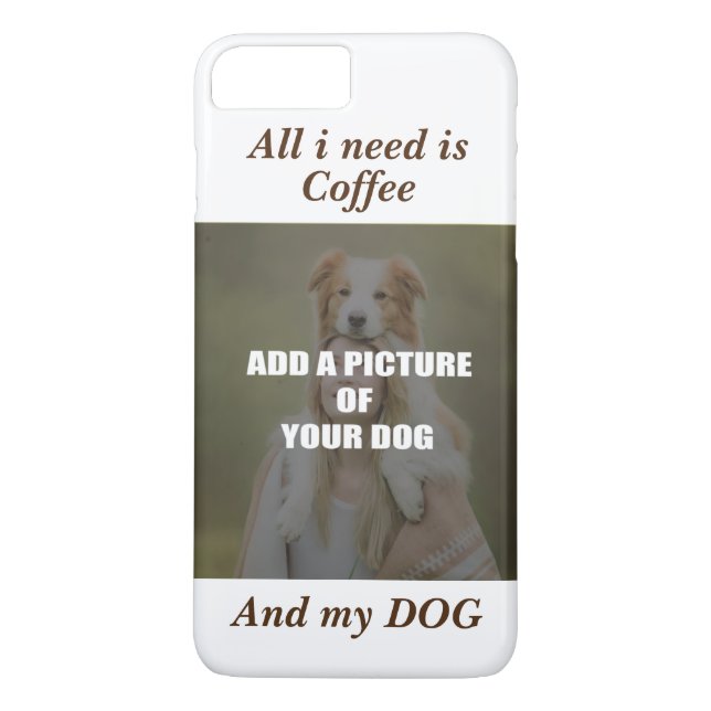 Coffee and my Dog Throw Pillow Case-Mate iPhone Case (Back)