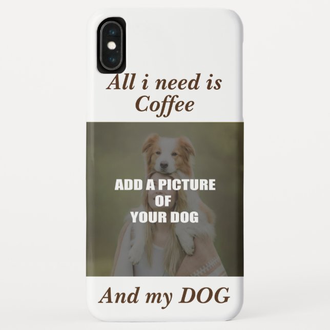 Coffee and my Dog Throw Pillow Case-Mate iPhone Case (Back)