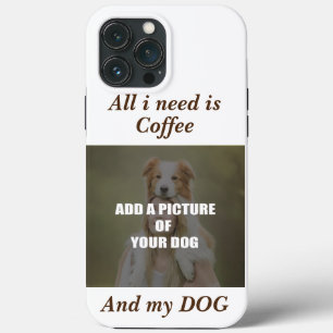 Coffee and my Dog Throw Pillow iPhone 13 Pro Max Case
