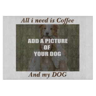 Coffee and my Dog Throw Pillow Cutting Board