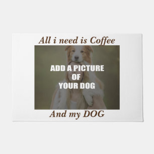 Coffee and my Dog Throw Pillow Doormat