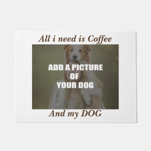 Coffee and my Dog Throw Pillow Doormat