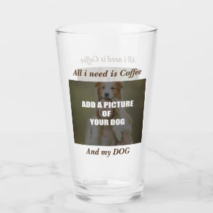 Coffee and my Dog Throw Pillow Glass