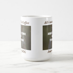 Coffee and my Dog Throw Pillow Magic Mug