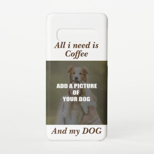 Coffee and my Dog Throw Pillow Samsung Galaxy Case