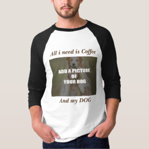 Coffee and my Dog Throw Pillow T-Shirt
