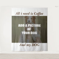 Coffee and my Dog Throw Pillow