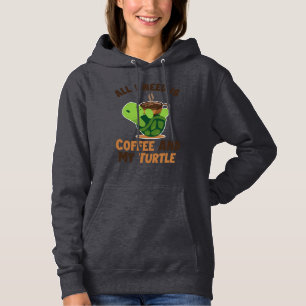 Coffee and my Turtle Tortoise Painted Lover Turtle Hoodie