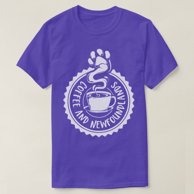 Coffee and Newfoundlands Newfoundland T-Shirt (Design Front)