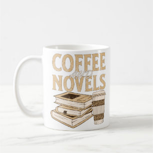 coffee and novel funny vintage book reading mug
