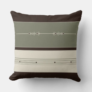 Coffee and Olive Cushion