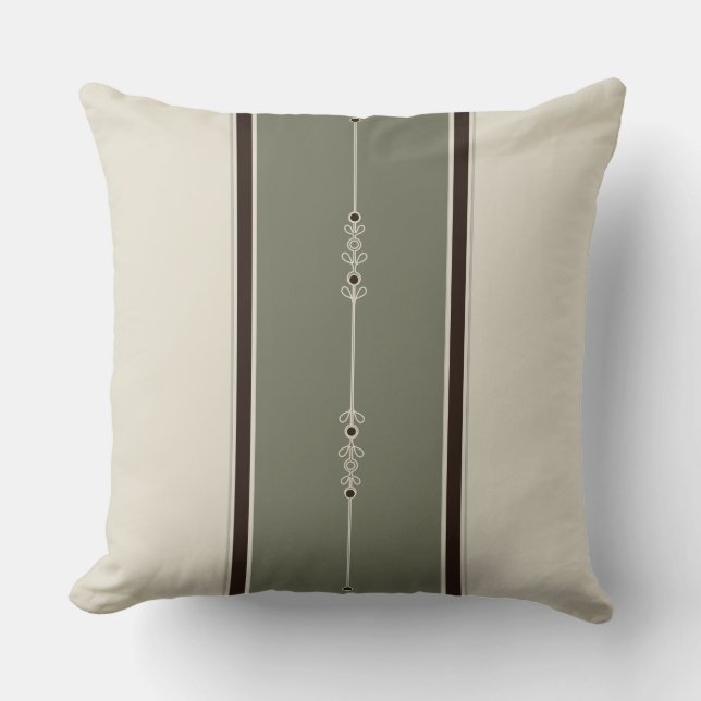 Coffee and Olive   Cushion (Front)