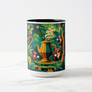 Coffee and Paradise Two-Tone Coffee Mug