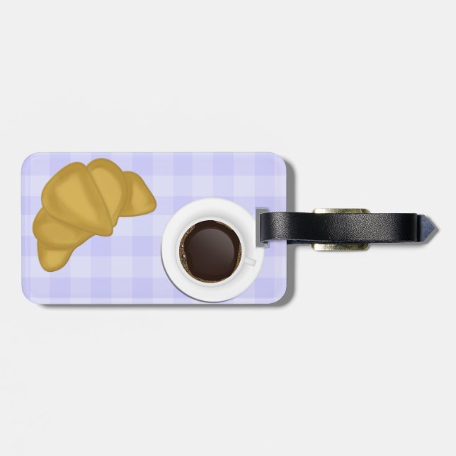 coffee and pastry luggage tag (Back Horizontal)