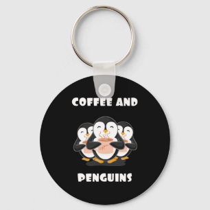 Coffee And Penguins Key Ring