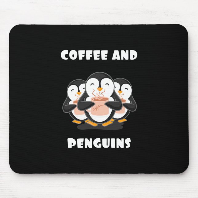Coffee And Penguins Mouse Pad (Front)