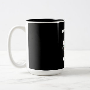 Coffee And Penguins Two-Tone Coffee Mug