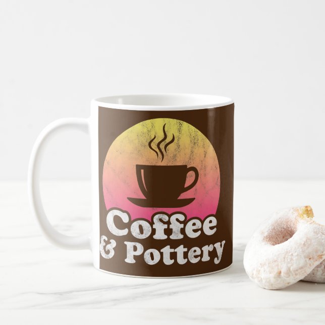 Coffee and Pottery  Mug (With Donut)