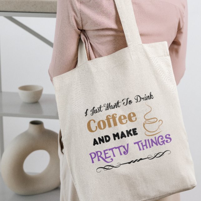 Coffee and pretty things tote bag (Creator Uploaded)