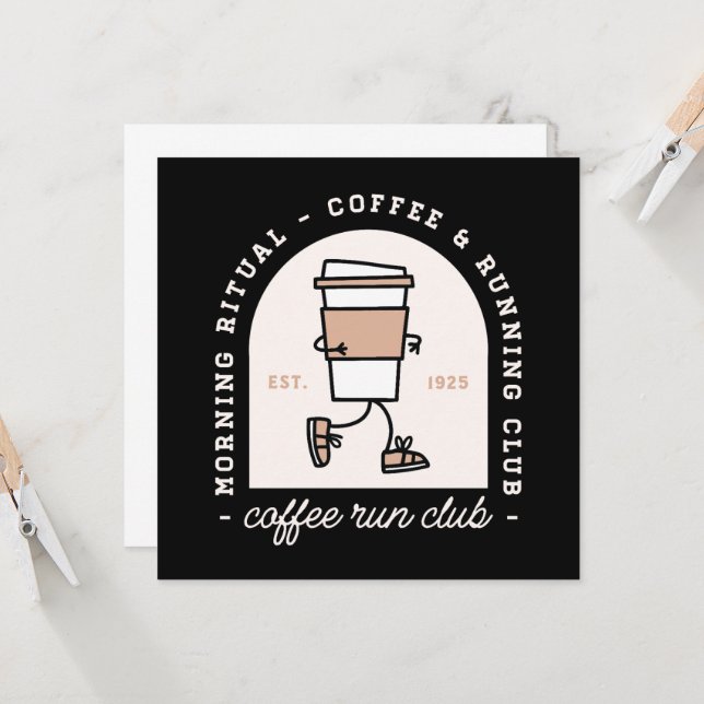 Coffee and running lovers run club funny (Front/Back In Situ)