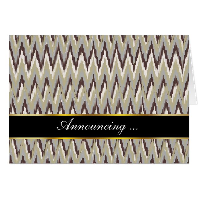 Coffee and Sage iKat ZigZag Pattern (Front Horizontal)