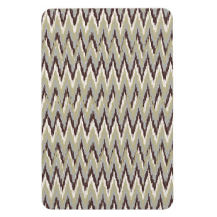 Coffee and Sage iKat ZigZag Pattern Magnet