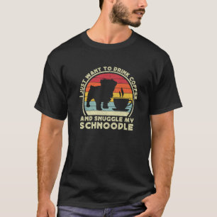 Coffee And Schnoodle For Men Women Schnoodle Dog L T-Shirt