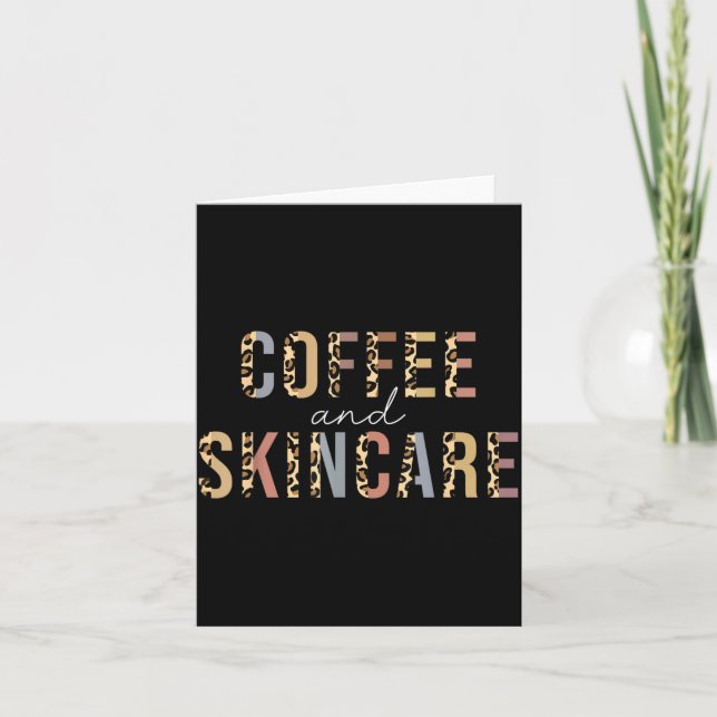Coffee And Skincare Leopard Esthetigovernment Card (Front)