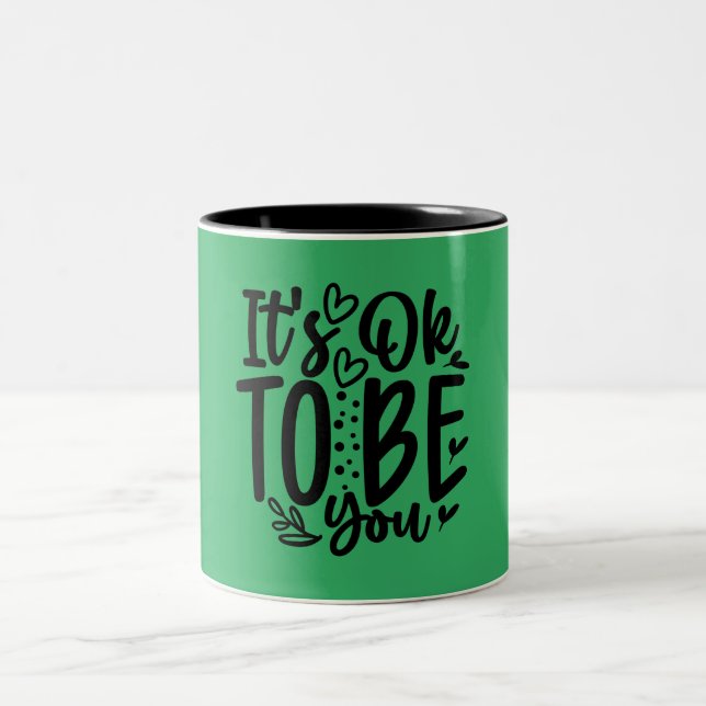 Coffee and Tea Cups: Start your day off right Two-Tone Coffee Mug (Center)