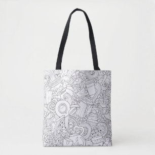 Coffee And Tea Doodle 2 Tote Bag